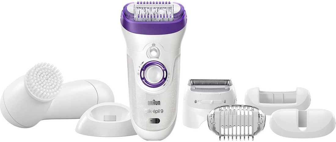 Braun Silk-épil 9 Waterproof Cordless Epilator, White and Blue, 9