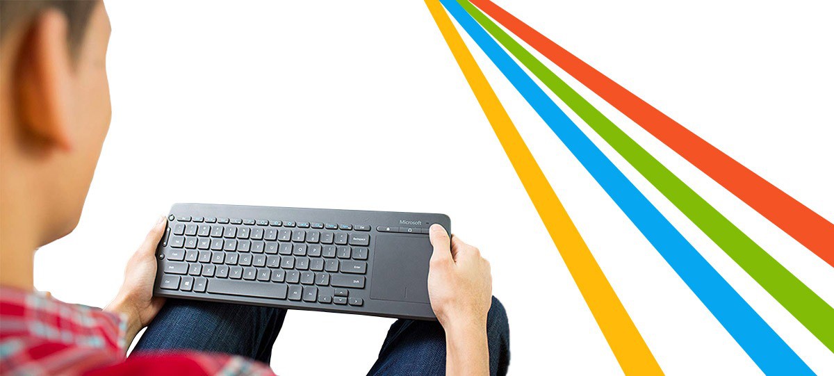 Microsoft All In One Media Wireless Keyboard With Touchpad Black N9z Upc Aswaq Com